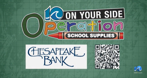 Partnership with WAVYTV Operation School Supplies