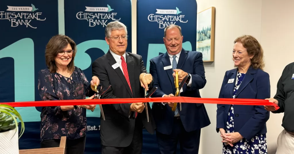 Midlothian Lending Processing Office Grand Opening Event cutting ribbon