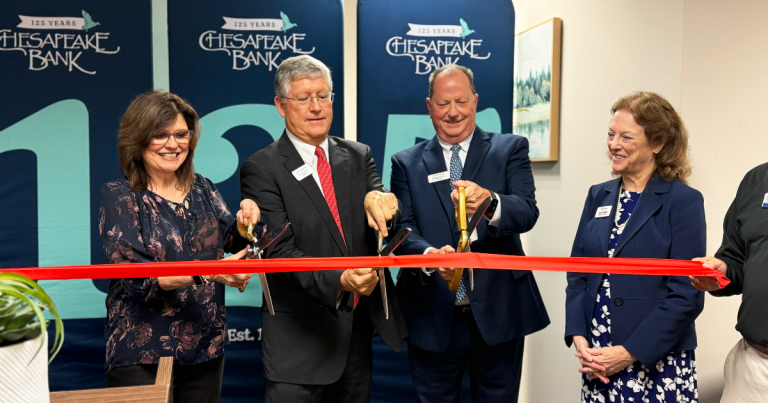 Midlothian Lending Processing Office Grand Opening Event cutting ribbon