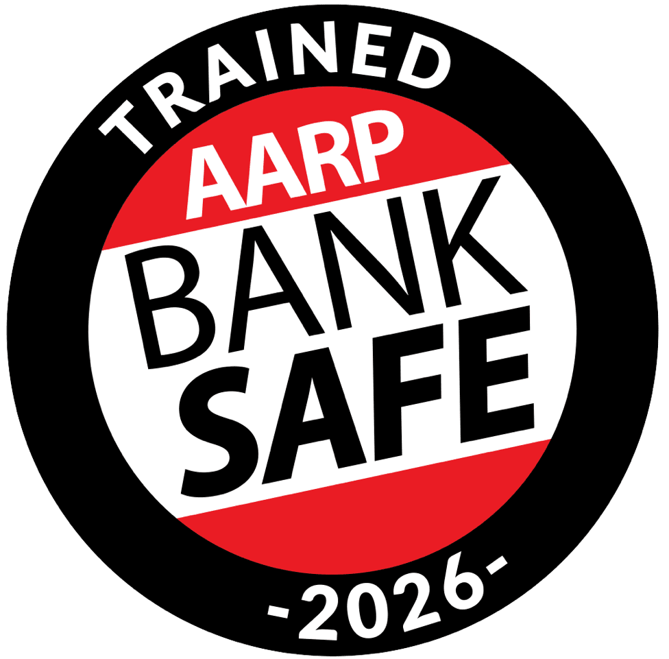 AARP 2026 bank safe seal logo